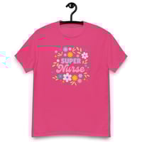 Image 11 of Unisex classic tee, Super Nurse Flower Power Tee