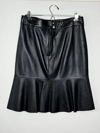 Image 4 of Philippe Adec Genuine Leather Trumpet Skirt 
