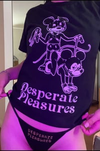 Image 1 of Desperate Pleasures Tee (WHT on BLK)