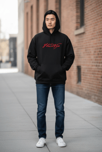 Image 1 of FlossdVip Apparel Black / Red Hoodie 