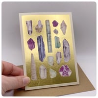 Image 1 of Crystals Gold Foil Greeting Card