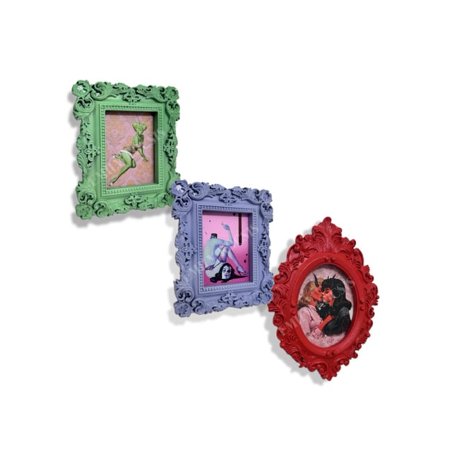 Retro Mini Framed Canvas Prints // Magnet or Wall Hang