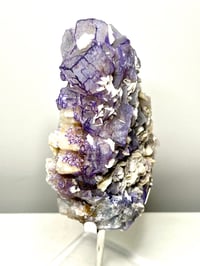 Image 10 of QR Code Fluorite & Barite Specimen On Stand #2585