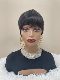 Image 1 of Pixie cut human hair black 