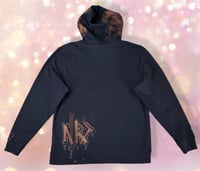 Image 2 of “THE KNOWING OWL” BLEACH PAINTED PULLOVER HOODIE LARGE