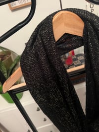 Image 2 of Black and silver sweater scarf 