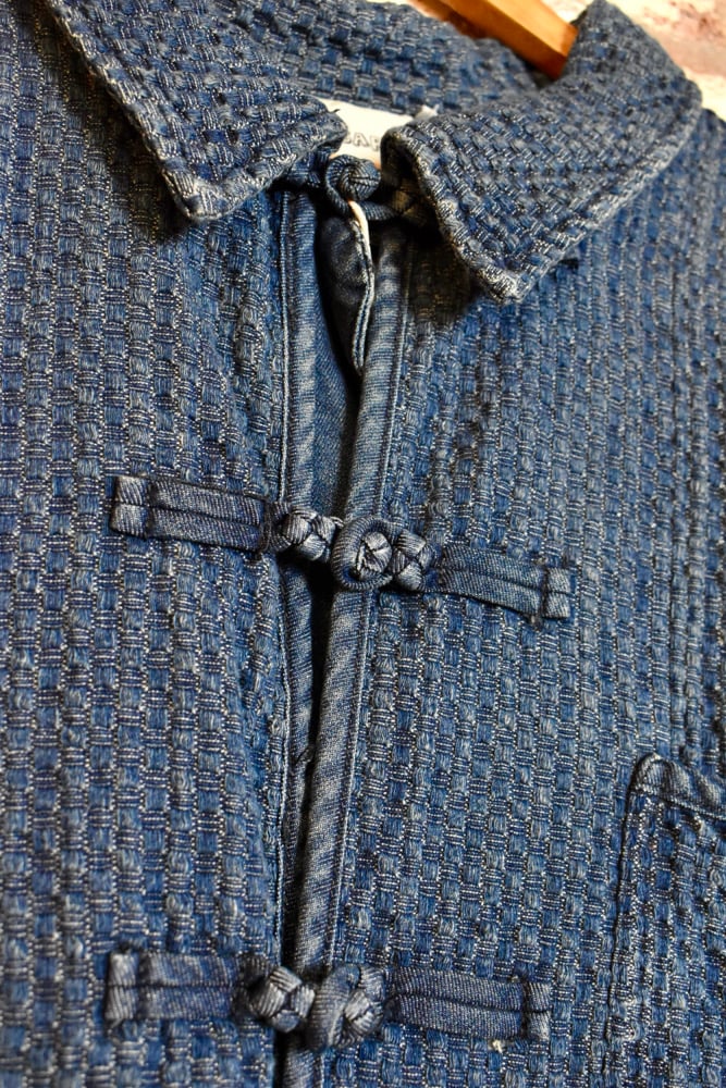 Image of Textured Denim Overshirt