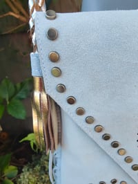 Image 6 of Yellowstone cross over body bag fringes / Moroccan stone CREAM