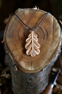 Image 1 of     Oak Leaf Pendant Necklace 