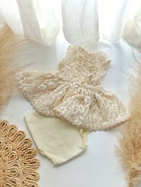 Image 1 of Newborn girl photoshoot set | Alessia | boho cream color