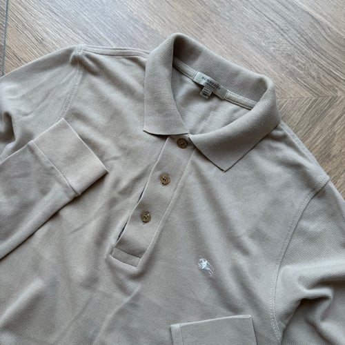 Image of 2000s Burberry Longsleeve Polo Shirt, Size XS