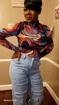 Image 1 of Swirl "pink/purple " Top 