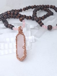 Image 3 of Rose Quartz Heart Opener Necklace
