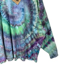Image 8 of 4XL Unisex Adult Soft Long Sleeve Tee in Mermaid Spiral Ice Dye