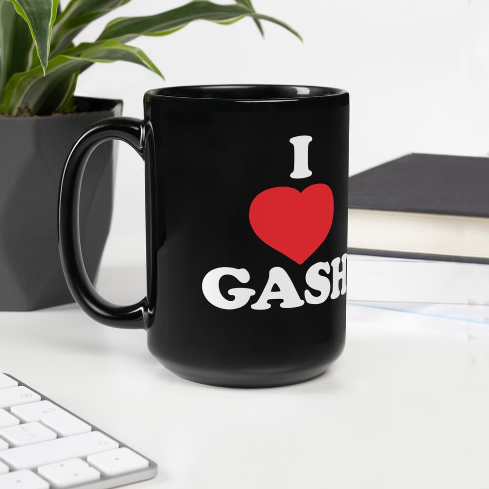 Image of I LOVE GASH Black Glossy Mug