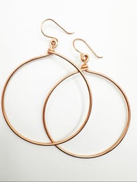 Image 2 of Extra Large Hoop (Copper) Earrings