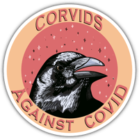 Image 5 of Corvids for COVID Vaccines - Stickers