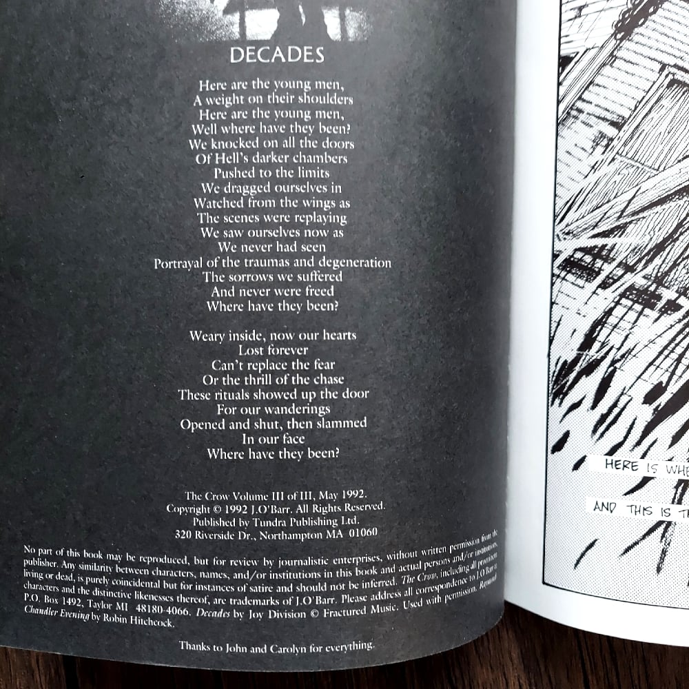 The Crow – Volume Three: Death - SIGNED by James O'Barr