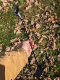Image 2 of Forged to Order Calla Lily Cauldron Spoon