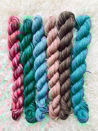 Image 7 of Hand Dyed Australian 8 ply Merino Wool 25 gram x 6 Packs