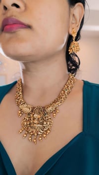 Image 3 of Temp_7010- Temple Jewelry Necklace Set Featuring Goddes