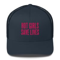 Image 6 of HOT GIRLS SAVE LIVES - THE TRUCKER HAT IN PINK 