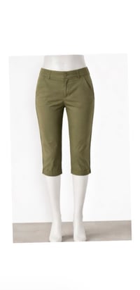 Image 3 of New Sz 2 NY& Co. Olive Capri pants #197*12