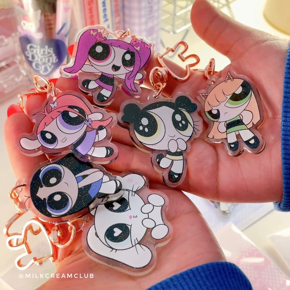 New Jeans: Powerpuff Girls Acrylic Keychain Hanni Minji Danielle Haerin  Hyein