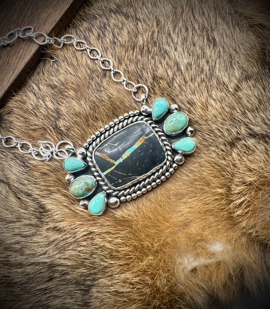 Image of Blackjack & Nevada Turquoise Necklace