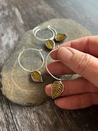 Image 2 of Autumn Leaf Hoops