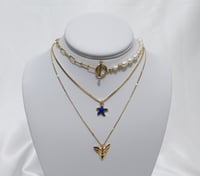 Image 3 of Pearl & Gold Statement Necklace 