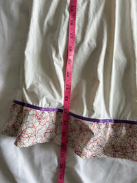 Image 5 of Vintage Y2K slip mini dress with orange and purple detailing and ruffle hem