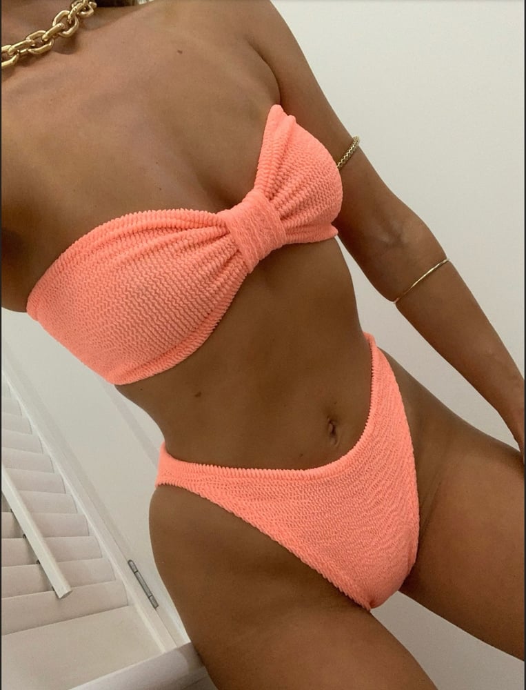 Image of Sweetie Bikini In Peach Crinkle 