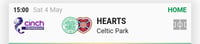 4 tickets to Celtic v Hearts