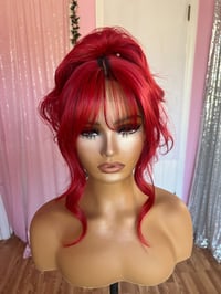 Image 4 of Red bang wig 