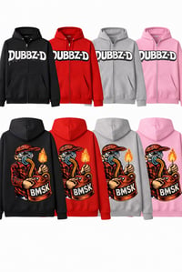 DUBBZ-D GAS MASK CHARACTER LOGO ZIP-UP HOODIE