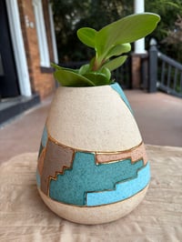 Image 4 of Baby Rubber Plant in Gilded Aztec Pot