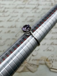 Image 5 of Bague en argent massif et améthyste, années 40-50, taille 59
