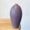 Oval Vase in Grape and Burnt Orange