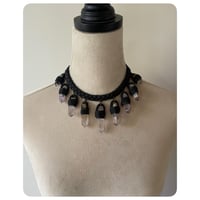 Image 4 of The Empress Necklace - Vera Cruz Crystals and Kodiak Black Leather