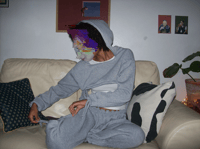 Image 2 of HEATHER GREY HOODED SLEEVES