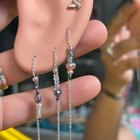 Image 4 of Gemstones thread earring