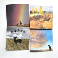 Image 1 of Black Dogs - Set Of 4 Luxury Greetings Cards