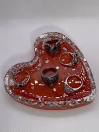 Image 2 of Handcrafted Resin Heart Coaster Trinket Tray