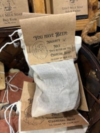 Image 1 of Charcoal Soap Bag - Stocking Stuffer/Christmas Gift