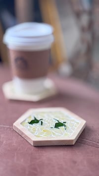 Image 2 of One Turtle Two Turtle stained glass mosaic coasters