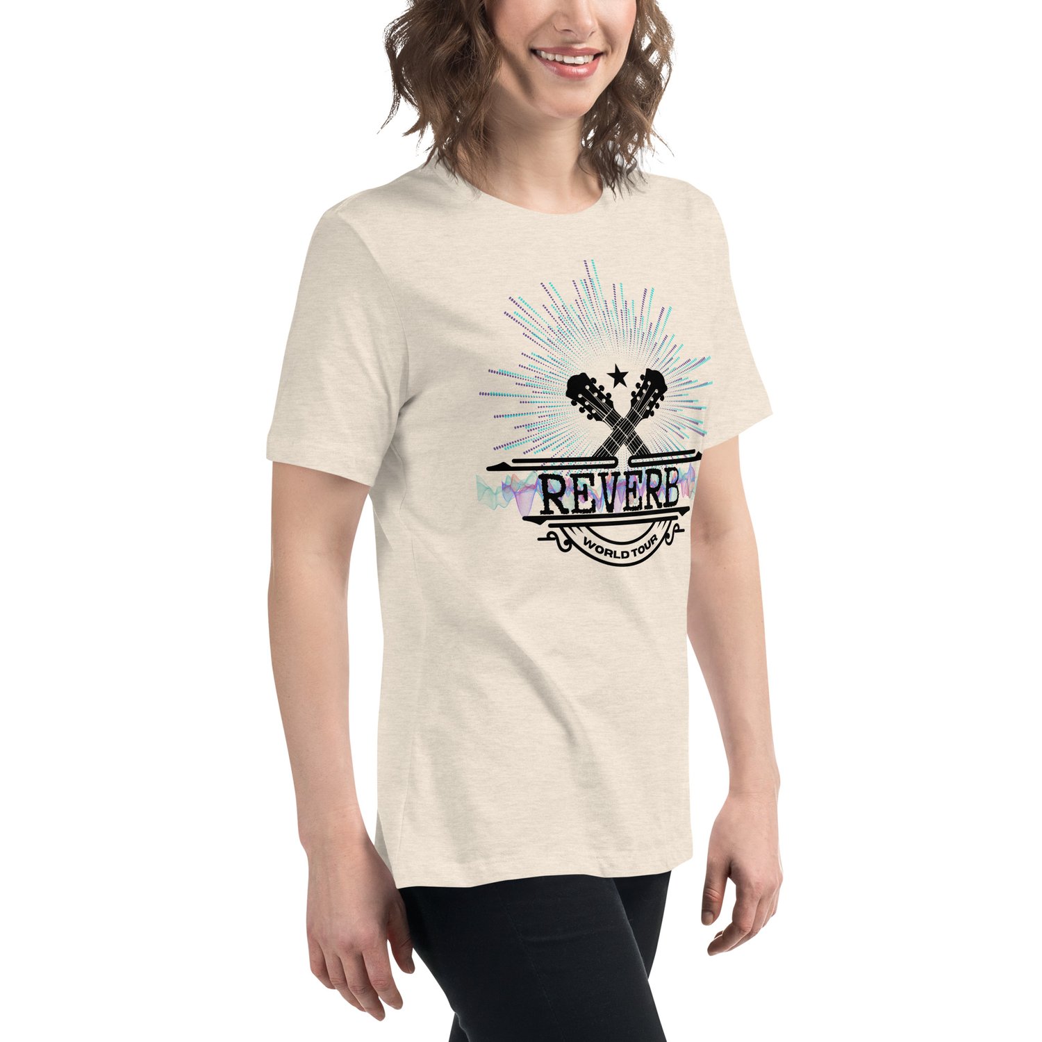 Image of Women's Relaxed T-Shirt Reverb tour tshirt 