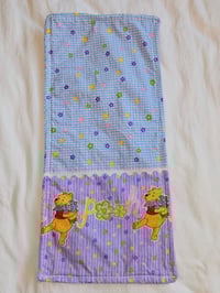 Image 1 of Purple Pooh Bear burpcloth