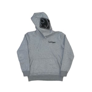 Image of Ghost Oversized Patch Hoodie in Grey/Black
