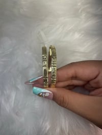 Tribal Engraved  Hoop Earrings 